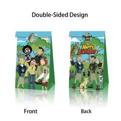 Wild Kratts Candy Bags Party Supplies 12PCS Gift Bags Stickers Party Favor