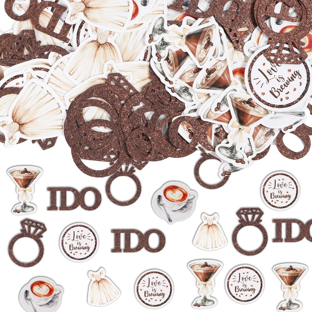 Love is Brewing Bridal Shower Decorations – 240PCS Coffee Confetti Party Deco…