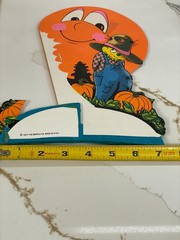 Vintage 70s Beistle Halloween Moon Scarecrow Pumpkin Honeycomb Centerpiece Decor