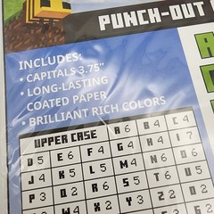 Minecraft Reusable Letters Bulletin Board Poster Birthday Party Game Decor 3.75″