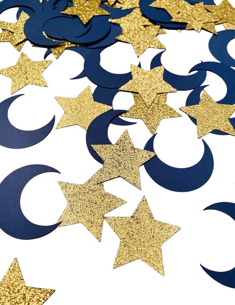 Moon and Stars Confetti, Twinkle Twinkle Little Star confetti, Stars Party Decor