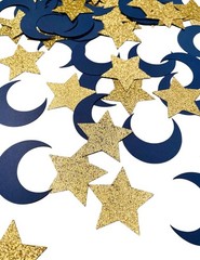 Moon and Stars Confetti, Twinkle Twinkle Little Star confetti, Stars Party Decor
