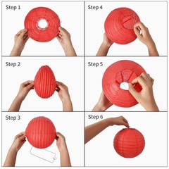 10Pcs White Paper Lanterns Decorative Chinese/Japanese Hanging Round Paper Lante