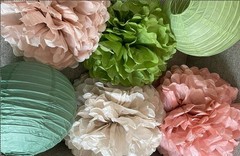 Sage Green And Pink Party Decorations For Baby Bridal Shower Wedding Birthday Su