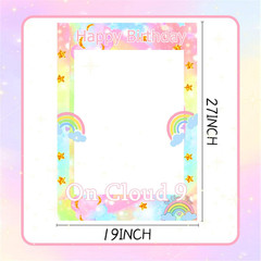 on Cloud 9 Birthday Decoration Colorful on Cloud 9 Party Supplies Rainbow on Clo