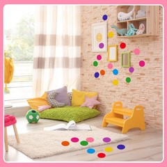 720 PCS Round Cutouts Assorted Color Die Cuts DIY Paper Craft Bulletin Board