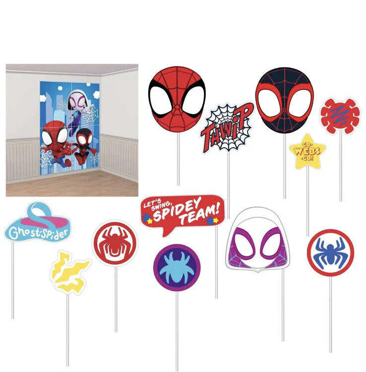 Marvel SPIDEY AND HIS AMAZING FRIENDS SCENE SETTER WITH PROPS Party Superhero
