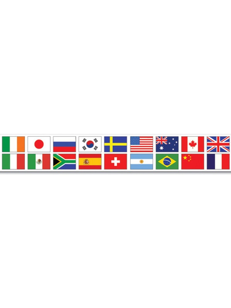 International Flags Countries Party Tape Halloween Decoration 3″ x 20′