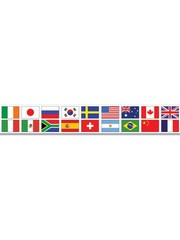 International Flags Countries Party Tape Halloween Decoration 3″ x 20′