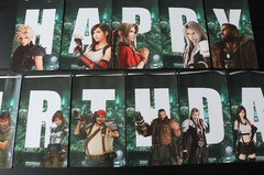Final Fantasy VII Happy Birthday Banner ( PS5, Xbox, Nintendo, Gaming, Party )