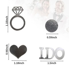 160 PCS Silver I DO Table Scatter Bridal Shower Engagement Wedding Confetti