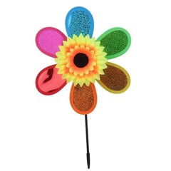 Pinwheel Decor Windmill Toy Plastic Sunflower Decor For Outdoor Home Garden Yard
