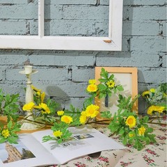 185cm Silk Daisy Vine with Flexible Stems for Vertical Garden and Wall Hanging