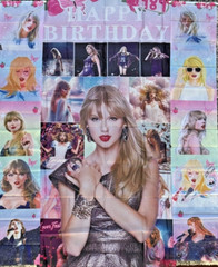 Taylor Swift Banner «Happy Birthday» 3piece Wall hanging/banners-NEW- Rare-HUGE