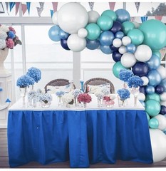 Teal Balloon Garland Arch Kit, Navy Blue Light Blue Teal White Turquoise