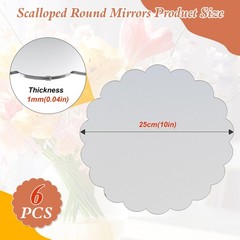6 Pack 10 Inch Round Mirror Centerpieces for Tables Shatterproof Acrylic Scal…