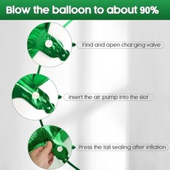 50 Balloon – Birthday Number Balloons, 40 Inch Large Foil Number 50 Dark Green