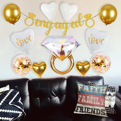 Sparkly Gold Engagement Decorations – Engaged Banner, Cake Decorations