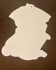 (4) Vintage 1977 Beistle Baby Shower Decor Paper Cut Outs Yellow Pink Blue EUC
