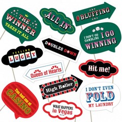 Casino Party Photo Booth Props Set – Fun Las Vegas-Themed Decorations for Gam…