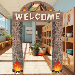 3 Pcs Camping Themed Party Decorations Camper Banner Welcome Porch Sign Camper