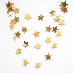 Celestial Gold Moon Star Garland – Perfect for Baby Showers & Eid Celebrations