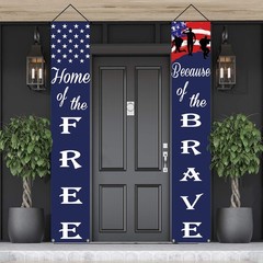 Patriotic Soldier Porch Banners for Memorial, 4th of July, Veterans, Labor Day