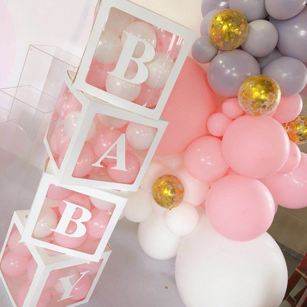 BABY Balloon Letter Box for Birthday Parties, Gender Reveal, Nursery, Baby Room