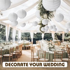 48 Pcs Paper Lanterns Party Decorations Chinese Lanterns Round Paper Decor 4/…