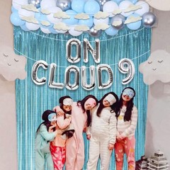 Luxury Sliver On Cloud 9 Balloons On Cloud 9 Birthday Decoration Nine Years O…