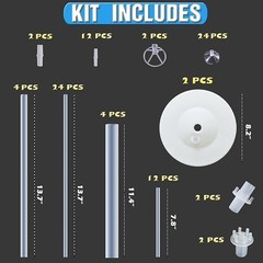 Balloon Column Kit & Balloons – Set Of 2 WITH Dusty Blue Balloons 12inch