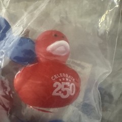 MUST HAVE! So Cute! BUY BULK! 🇺🇸 “CELEBRATE 250” Qty: 72 PATRIOTIC DUCK TRIO!