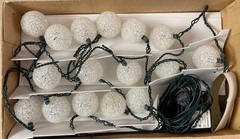 16 Decorative Lights White Crystal Ball Style Low Voltage Mains 240V + Free Post