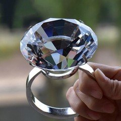 Simulated Wedding Ring Prop Large Engagement Ring Decoration for Anniversary …