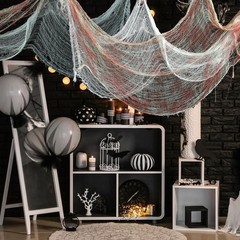 6Pcs Halloween Decoration Creepy Cloth Spooky Gauze Net 225 x 76CM Party decor