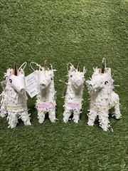 Lot of 4 Amscan Mini Unicorn Piñata Decorations 7.5in Party Decor