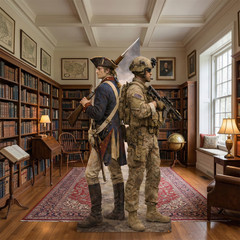 H25958 Revolutionary Modern Armed Forces Soldier Warfare Co-op Cardboard Cutout