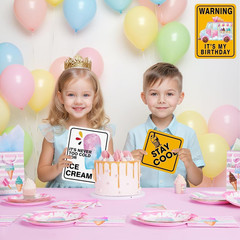 Wernnsal Ice Cream Birthday Party Decorations – 9PCS Ice Cream Sign Party Decora