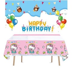 Hello Kitty Happy Birthday Party Decor Supplies Balloon Banner Plate Napkin Bags