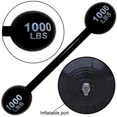 LUANDME Inflatable Dumbbell Photo Booth Prop, Black, Polyvinyl Chloride, Infl…
