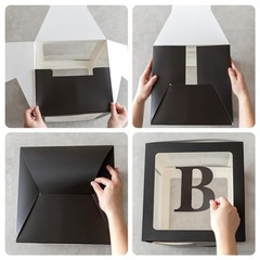 Baby Boxes with Letters Transparent Decorations for Gender Reveal, Birthday