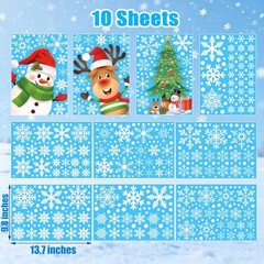 449PCS+ Christmas White Snowflakes Window Clings Decal Stickers