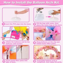Balloon Arch Kit and Balloon Pump, 9Ft Tall & 10Ft Wide Adjustable Balloon Ar…