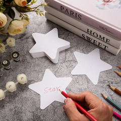 200 Pcs White Star Cutouts 4 Inch Paper Star Shapes Die Cut White Double Sided P
