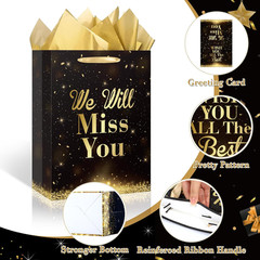 Farewell Going Away Party Decorations We Will Miss You Gift Bags with Wrapping P