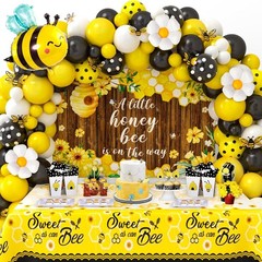 133Pcs Bee Birthday Party Decorations Supplies Bee Baby Shower Decorations