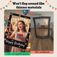 40 x 30 Inch Large Photo Booth Frame Selfie Frame,Black Blank DIY Cutout Prop…