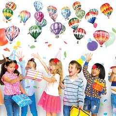 4 Packs Hot Air Balloon Theme Garland Banner Set – Watercolor Balloon Party Bann