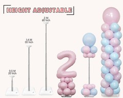 Balloon Column Stand, Set of 2 Balloon Stands (Include Balloons)