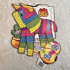 Beistle Fiesta Cutouts Cinco De Mayo Decor 27 Pcs Sombrero Fiesta Guitar Vtg ‘91